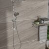 Chrome Round Dual Shower Heads Set With 10" Overhead And Hand Shower, Metal & Plastic Construction - Chrome - Image 4