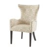 Angelica - Dining Arm Chair With Bronze Nailhead Trim (Set of 2) - Tan - Image 8