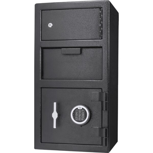Large Locker Depository Safe With Digital Keypad 0 72 0 78 Cubic Ft - Black