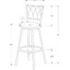 Swivel Bar Stool With Bar Height (Set of 2) - Espresso - Image 5