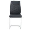 Modern Chic Dining Chairs With Padded Seat In Metal Legs Design For Versatile Room Use (Set of 6) - Black - Image 11