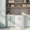 Darwin - Deluxe Laundry Cabinet With Pull-Out Faucet And Stainless Steel Sink - White - Image 8