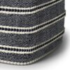 Corrie - Square Woven Outdoor / Indoor Pouf - Navy / White - Image 4
