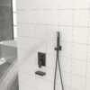 12" Ceiling Mount Shower System With Waterfall Tub Spout And Rough In Valve - Matte Black - Image 5
