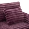 Oversized Double Chaise Lounge Sofa Bed With USB Ports & Cup Holders - Wine Red - Image 25
