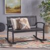 Baxter - Rocking Loveseat - Dark Gray - Image 2