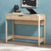 Transitional Reeded Lift Top Desk With Drawer - Oak - Image 6