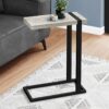 Accent Table, C - Shaped, Contemporary Convenient Design - Gray - Image 10