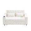 Pull Out Sofa Bed Convertible Couch Loveseat Sofa Modern Sleeper Sofa With Adjustable Backrest For Living Room - Beige - Image 16