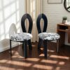 Key Design Dining Chairs (Set of 2) - White / Black - Image 2