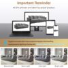 Plush Corduroy 4 Seat Sofa, Modern Comfy Upholstered Sofa Cloud Couch, Deep Seat Couches With Soft Pillows, Convertible Deep Seat Sofa Lounge Chair For Living Room - Gray - Image 15