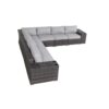 Outdoor Wicker Patio Sofa, Weather Resistant Wicker - Brown - Image 4