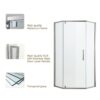 Semi Frameless Neo Angle Hinged Shower Enclosure With Tempered Glass - Chrome - Image 6