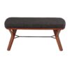 Folia - Mid-Century Modern Bench - Walnut / Charcoal - Image 4