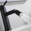 2 Mode Bathroom Faucet With 360 Degree Rotating Aerator For Sink - Matte Black - Image 7