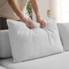 Oversized Upholstered Sectional Sofa Couch Set, Modular L Shaped Floor Sofa Set With 6 Pillows For Living Rooms - White - Image 24