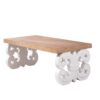 Ornate Coffee Table, Rectangular Table With Carved Base, Living Room Accent Table - Natural - Image 6