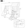 Outdoor Swing Set 3 In 1 With Slide, 2 Swings, And Climber - Green - Image 2