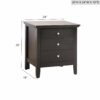 3 Drawer Nightstand - Black - Image 6