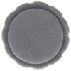 Round Upholstered Ottoman Pouf With Soft Upholstery - Gold / Gray - Image 5