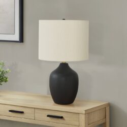 Lighting, Table Lamp, Ceramic, Transitional - Black / Cream