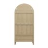 Tall Arched Kitchen Pantry, Modern Farmhouse Wood Kitchen Storage Cabinets, Arched Storage Display Cabinet With Adjustable Shelves, Versatile Cupboard For Kitchen, Dining Room - Natural - Image 9