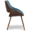 Malden - Bentwood Dining Chair With Wood Back - Blue - Image 3