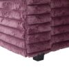 Oversized Double Chaise Lounge Sofa Bed With USB Ports & Cup Holders - Wine Red - Image 17