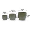 3 Pieces Ceramic Flowerpot, Planter For Patio, Garden Or Windowsills - Antique Light Green - Image 3