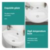 Rectangle Wall Mount Bathroom Sink & Single Faucet Hole - White - Image 7