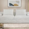 Nimbus - Oversized Full Foam 4 Seater Couch For Living Room Upholstered In Soft Corduroy, Wide Armrests - Ivory - Image 5