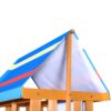 Outdoor Swing Set 3 In 1 Children's Playset With Slide, Swings, And Climber For Garden, Backyard, Playground - Blue - Image 17