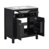 30" Bathroom Vanity With Sink And Soft Close Doors - Black - Image 12
