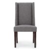High Back Dining Chair (Set of 2) With Wingback Design And Birch Legs - Dark Gray - Image 8