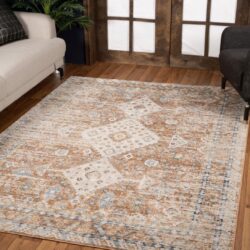 Noble - 5'3" X 7'3" Area Rug - Rust