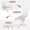 3 In 1 Convertible Folding Sofa Bed With Adjustable Backrest And Pillow - White - Image 13