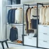 Fiona - Freestanding Walk In Wood Closet System & Metal Frame Durable Storage Solution Melamine - White - Image 6