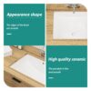 Undermount Rectangular Bathroom Sink With Overflow - White - Image 6