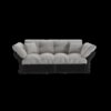 Queen Pull Out Sofa Bed, 3 In 1 Convertible Sleeper Tufted Sofa With 2 Soft Pillows - Gray - Image 14
