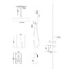 Dual Shower Head System With Ceiling Mount And Rough In Valve - Gold - Image 3