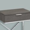 Accent Side Table, Storage Drawer, Modern - Gray - Image 3