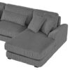 Modern Oversized U Shaped Sectional Sofa With Chaise Lounge - Dark Gray - Image 26