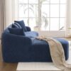 Full Compression Sponge Modular Chenille L Shape Sectional Sofa With High Density Foam, Spacious And Comfortable - Navy Blue - Image 5