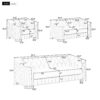 3 Piece Sofa Sets With Legs, Upholstered Couches - Gray - Image 2