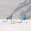 Egg Shaped String Chairs, Weather Resistant Frame (Set of 2) - Turquoise - Image 4