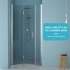 Bi Fold Frameless Shower Door With Tempered Glass,1 / 4" Thickness - Chrome - Image 4