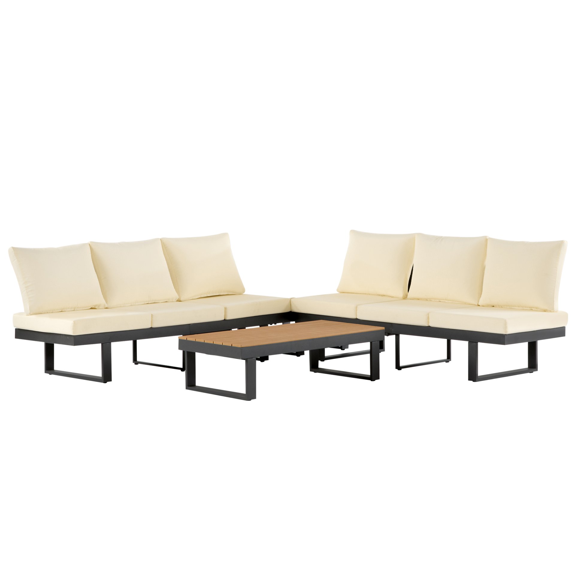 Outdoor Sectional Sofa Set With Adjustable Reclining Seats For Backyard - Beige - Image 22