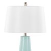 Penelope - Contemporary Table Lamp With Tiffany Blue / Silver / White - Image 3