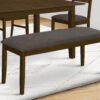 Bench, Rectangular, Upholstered, Dining Room, Entryway, Versatile Use - Brown - Image 10