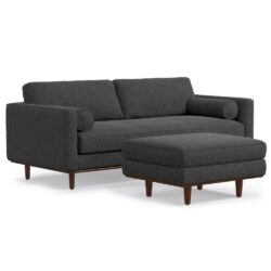 Morrison - Sofa And Ottoman Set - Charcoal Gray